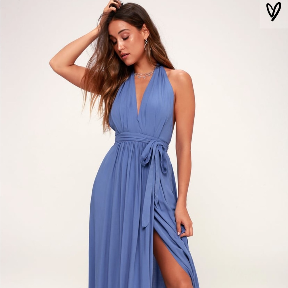 Lulus periwinkle maxi dress